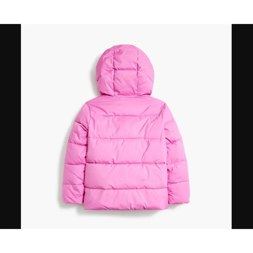 J Crew NEW NWT Girls‎ XL Pink Cloud Puffer Jacket Coat Hooded